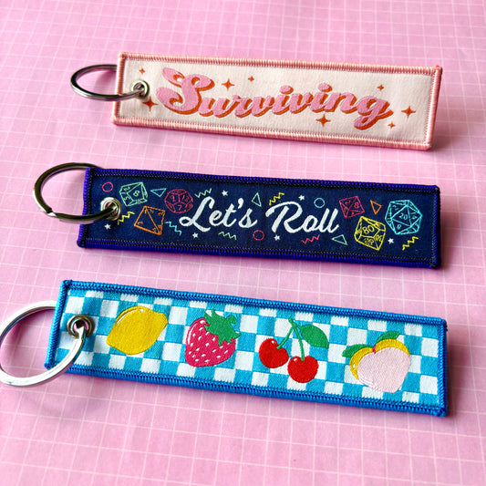 Embroidered Tag Keychains