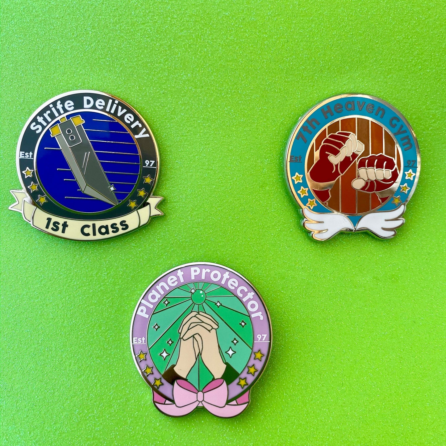 FF7 Badges Enamel Pins